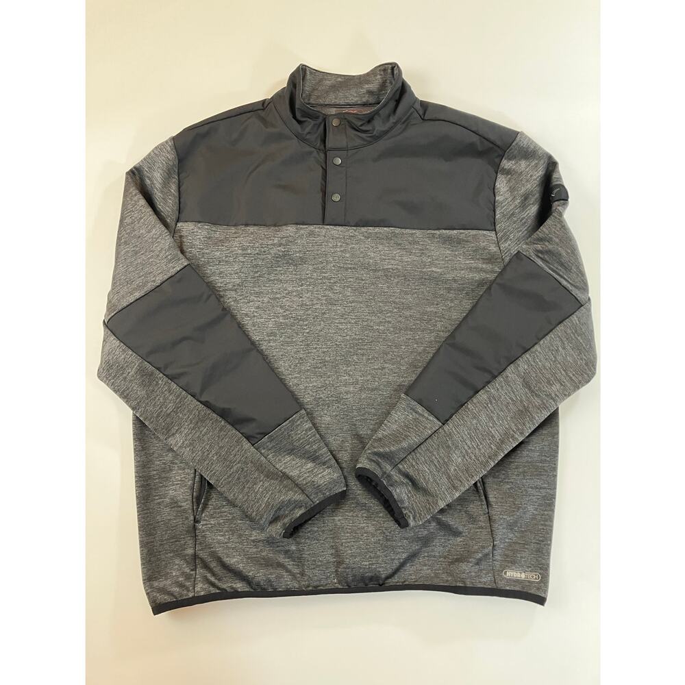 Greg Norman Tasso Elba HydroTech Men L Gray Golf Pullover Water Repellent